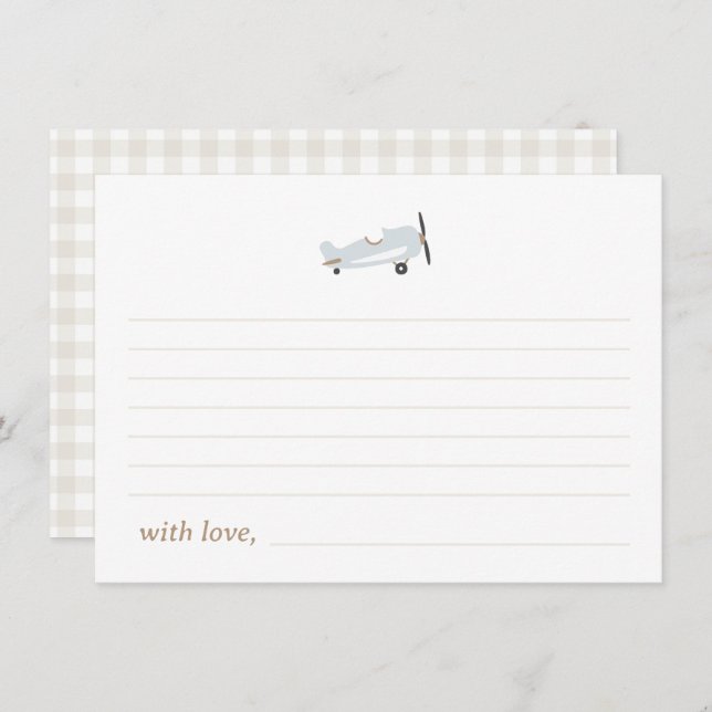 "Tidsflugor" Flygplanets tematortjänstkort Tack Kort (Fram/baksida)