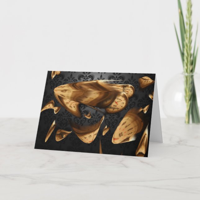 "Tidsflugor" - hälsningskort Kort (Framsida)