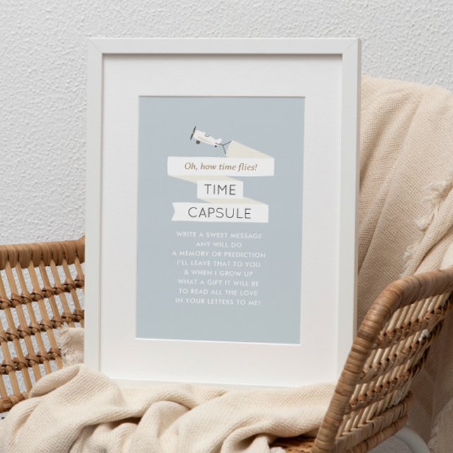 "Tidsflugor" (Time Flies) Vintage Flygplanets tidK Poster (Skapare uppladdad)