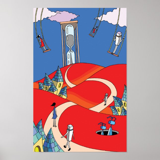 Tidsförvecklingens labyrint, Timmurens kulle. Poster (Framsidan)