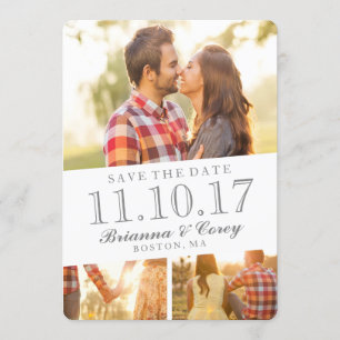 Tidsfri 3-foto Spara datum Spara Datumet