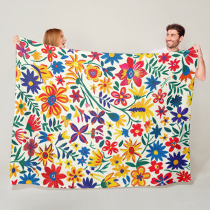Tidsfri Blommigt med möjlighet till 60 x 80 Fleece