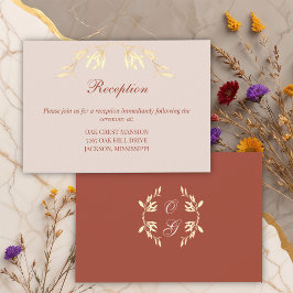 Tidsfri Blommigt Rustic Wedding Reception Tilläggskort