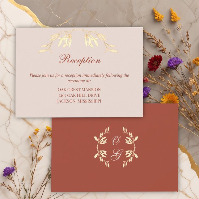 Tidsfri Blommigt Rustic Wedding Reception Tilläggskort (Skapare uppladdad)