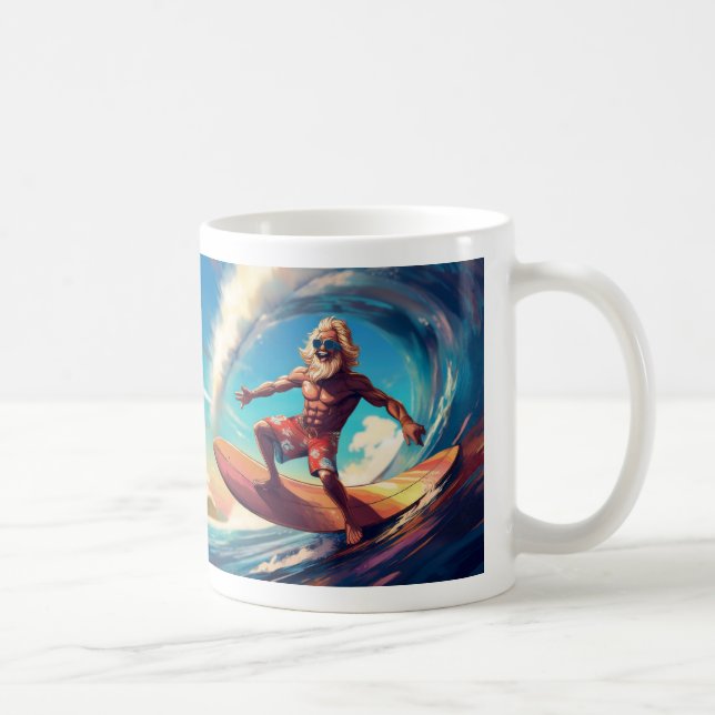 Tidsfri Surfing Spirit: Senior Wave Rider Kaffemugg (Höger)