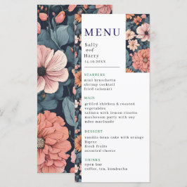 Tidsfri: utskrift av Vintage Faded Ro Bröllop Meny