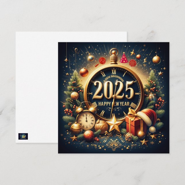 Tidsfria kurser: Weleing 2025 in Golden Splen Julkort (Fram/baksida)