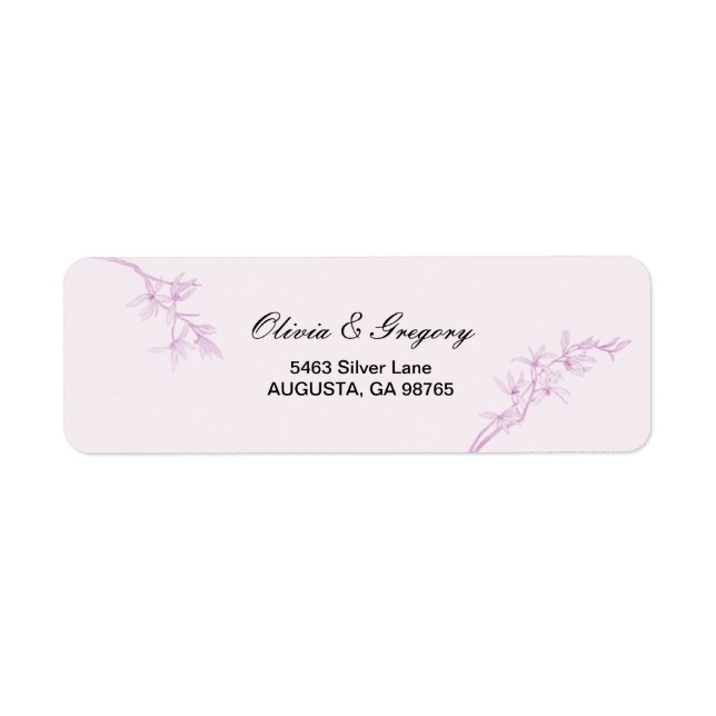 Tidsfria returadresser för nedre Bröllop Returadress Etikett (Framsidan)