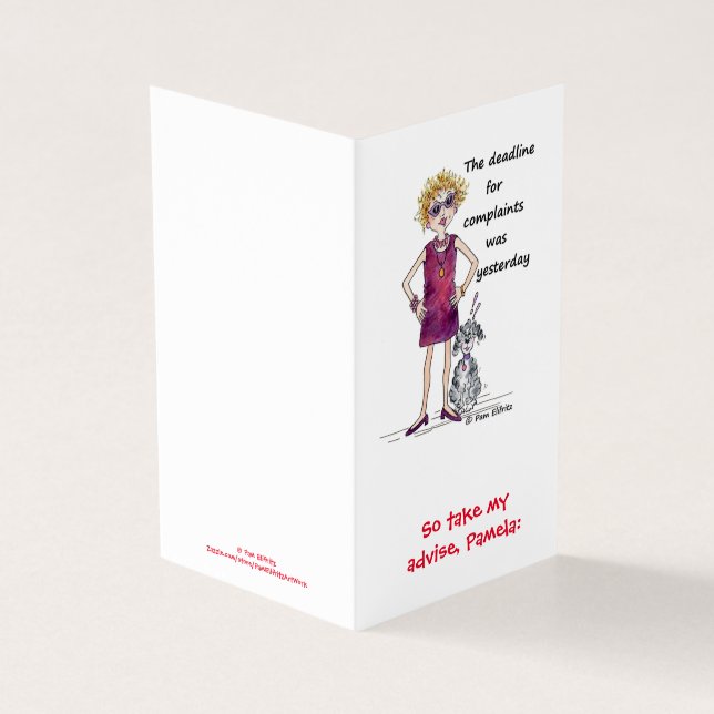 Tidsgräns för att rotera kommentar röd vattenfärg  kort (Utsida)