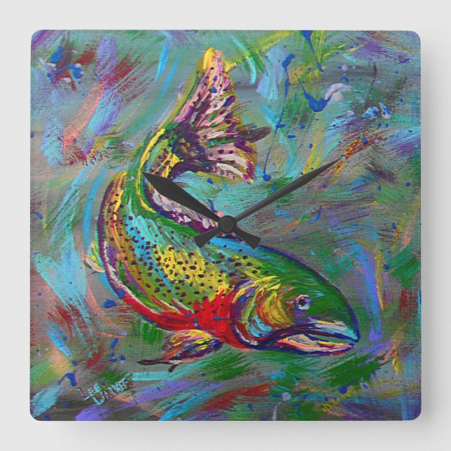 Tidshållare för avlyssningstid fyrkantig klocka (Framsida)