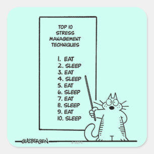 Tidshantering Fyrkantigt Klistermärke