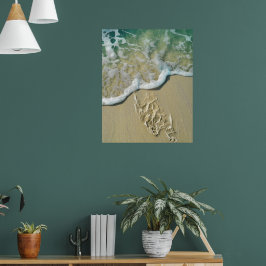 Tidshäst alla sår - Fotavtryck i Sand Poster
