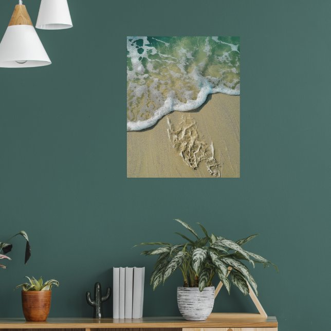 Tidshäst alla sår - Fotavtryck i Sand Poster (Vardagsrum 1)