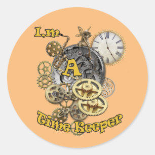 Tidsinnehavare Runt Klistermärke
