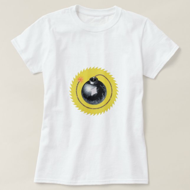 Tidsinställd Bomb På väg Att Sprängas T Shirt (Design framsida)