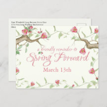 Tidsinställd påminnelse för sommartid - vykort