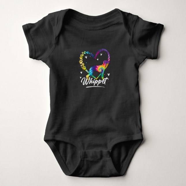 Tidsinställd titel Dye Rainbow Hund älskare Gift T Shirt (Framsida)