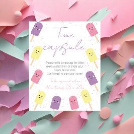 Tidskapsel för Födelsedagsfest av iskräppsten Cone Poster