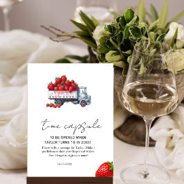 Tidskapsel för nyduschning av jordgubbskläder för  poster