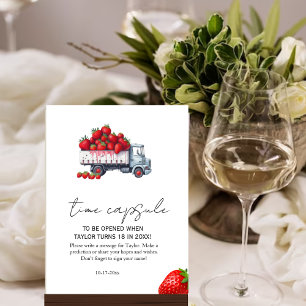 Tidskapsel för nyduschning av jordgubbskläder för  poster