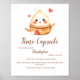 Tidskapsel för slöjning av ljus, liten duplex baby poster