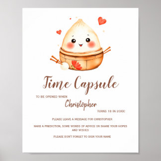 Tidskapsel för slöjning av ljus, liten duplex baby poster