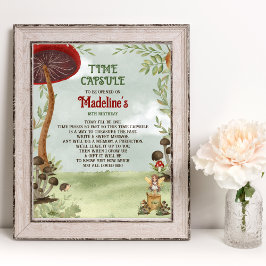 Tidskapsel Forest Fairy First Magic en Birthday Poster