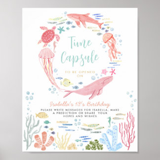 Tidskapsel under havsdjurens signatur poster