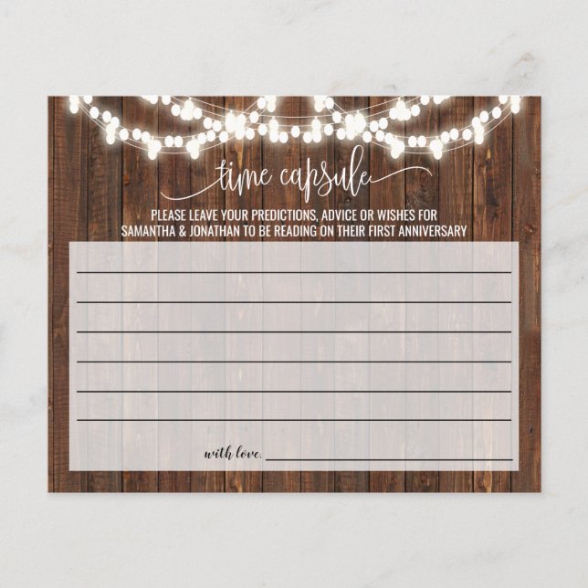 Tidskapsljud för ett par stöttningskort flygblad (Framsidan)