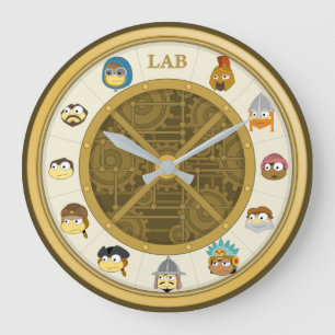 Tidsklocka för väggen stor klocka