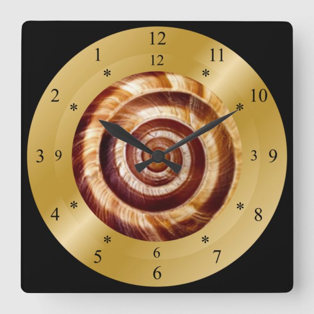 Tidsklocka Maskin ~ Snigel Spiral ~ Tidsvarstid ~ Fyrkantig Klocka (Framsida)