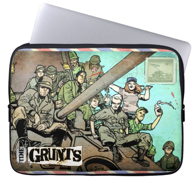 Tidskrävande vykort laptop sleeve (Framsidan)