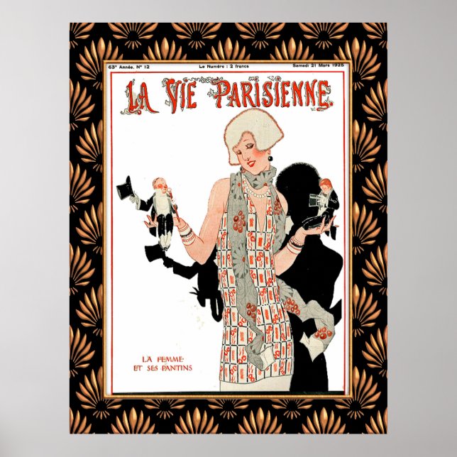 Tidskriften La Vie Parisienne 1920-talet täcker Poster (Framsidan)