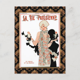 Tidskriften La Vie Parisienne 1920-talet täcker Vykort