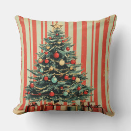 Tidskriften Vintage jul Träd Retro 1940 Kudde