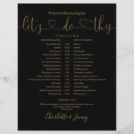 Tidslinje för Black Guld Heart-skript Bröllop i ti