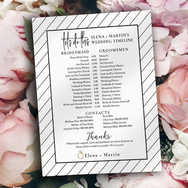 Tidslinje för Bröllopsdag av minimal infogad skrip (Skapare uppladdad)