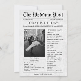 Tidslinje för Bröllopsprogram av nyhetsblad Inbjudningar