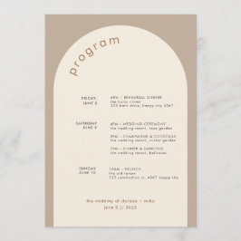 Tidslinje för Geometric Minimal Sand Arch Bröllop Program