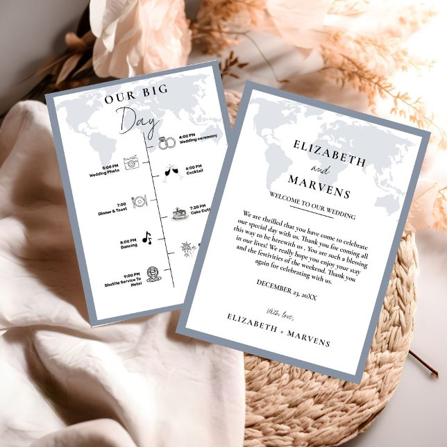 Tidslinje för händelser för målresans bröllopsdag program (Skapare uppladdad)