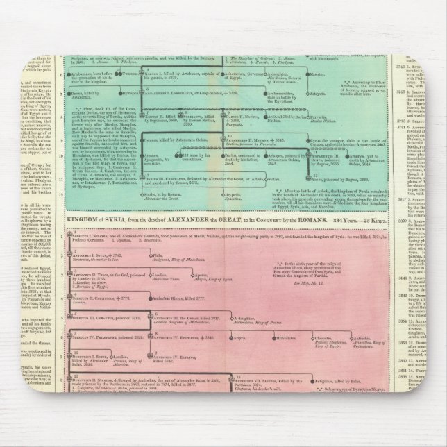 Tidslinje för Persien och Syrien Musmatta (Framsidan)