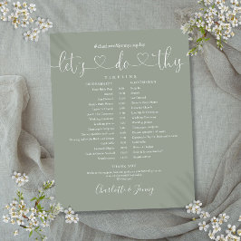 Tidslinje för tidslinjen Sage Grönt Heart Script B