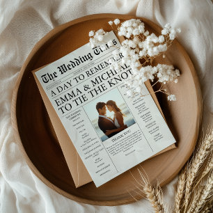 Tidslinjens moderna nyhetsprogram Bröllop Reklamblad