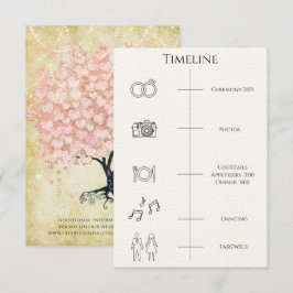 Tidslinjeordning för evenemangshöljet Heart Löv Tr Inbjudningar