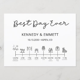 Tidslinjeprogram för bergsberg-Bröllopsdag Program