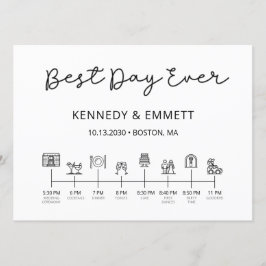 Tidslinjeprogram för bröllopsdag program