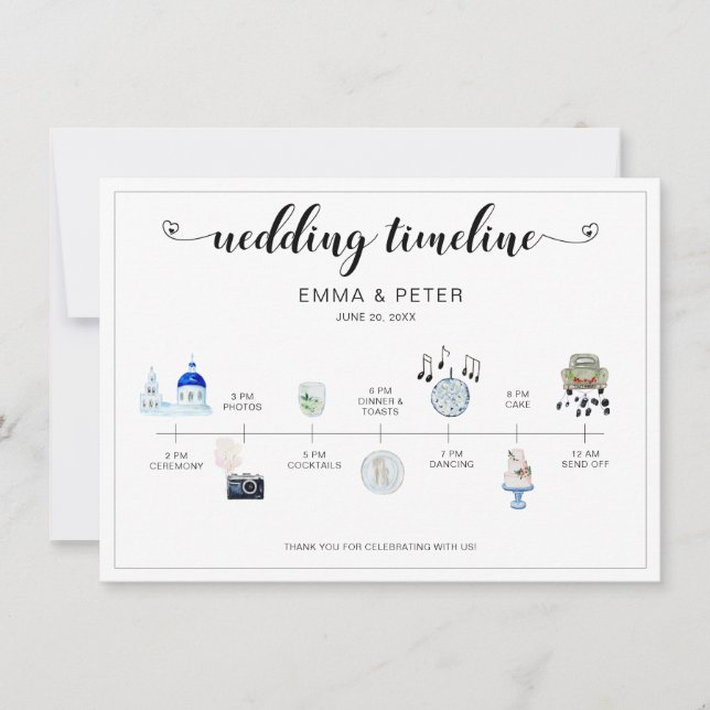 Tidslinjeprogram för grekiska kyrkans Bröllopsdag (Framsida)