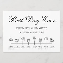 Tidslinjeprogram för kyrkans Bröllopsdag Program