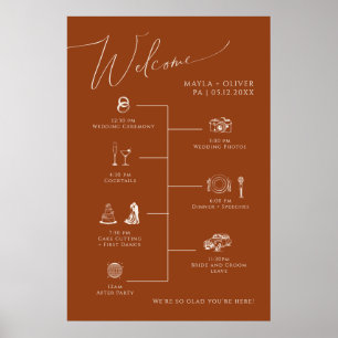 Tidslinjesignatur för Whimsique Desert Bröllop Poster