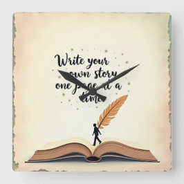 Tidslös artikel - Varje gång är en ny sida! Fyrkantig Klocka